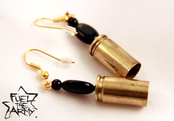ONYX Bullet Earring
