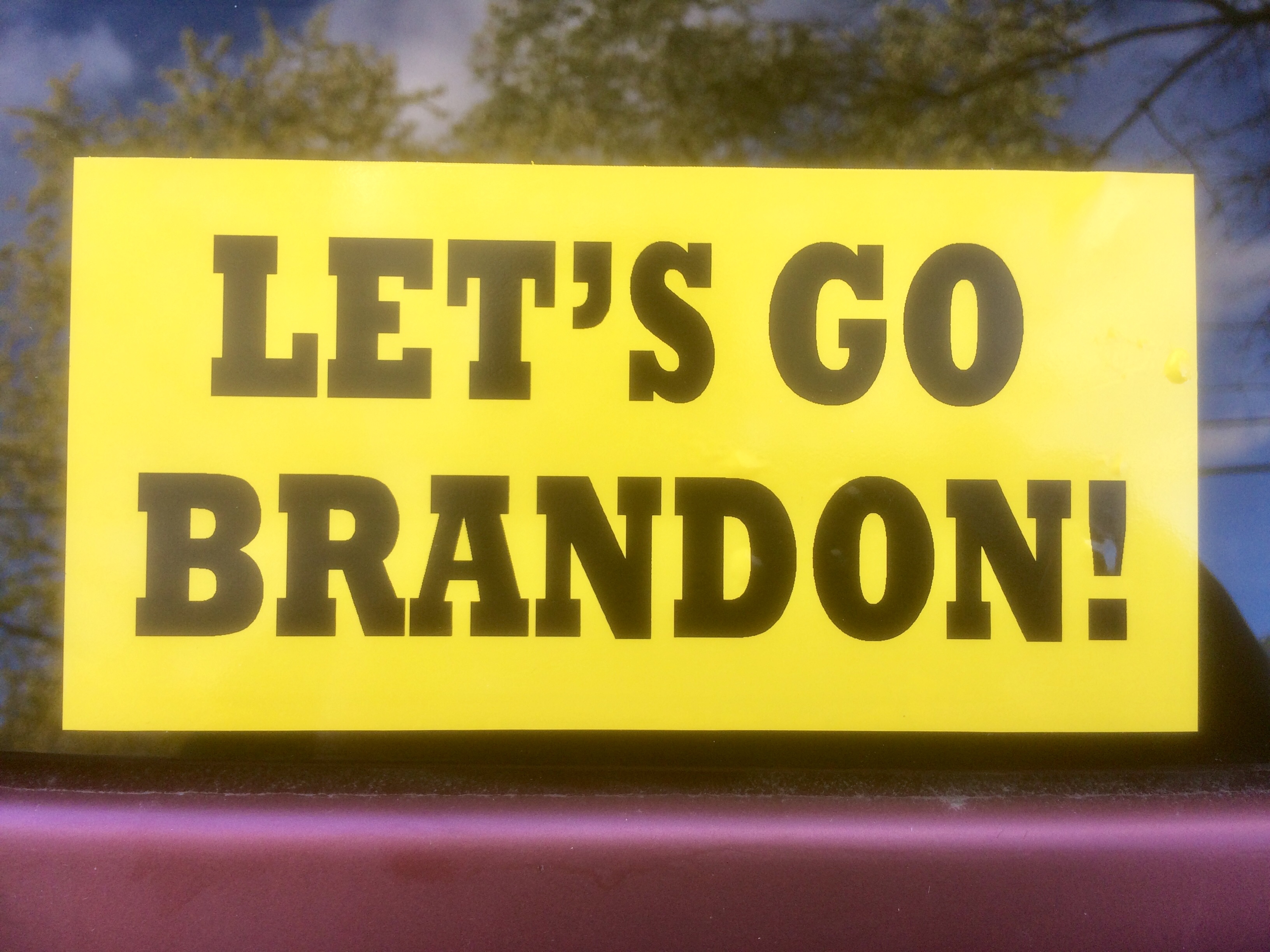 LET'S GO BRANDON! VINYL BUMPER STICKER - Click Image to Close