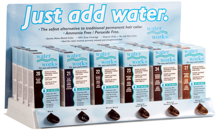 WATER WORKS AMMONIA FREE/PEROXIDE FREE PERMANENT HAIR DYE - Click Image to Close